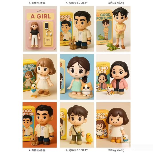 AI Custom 3D Printed Figurine | Personalized Full-Color Resin Character Model (10–12cm)