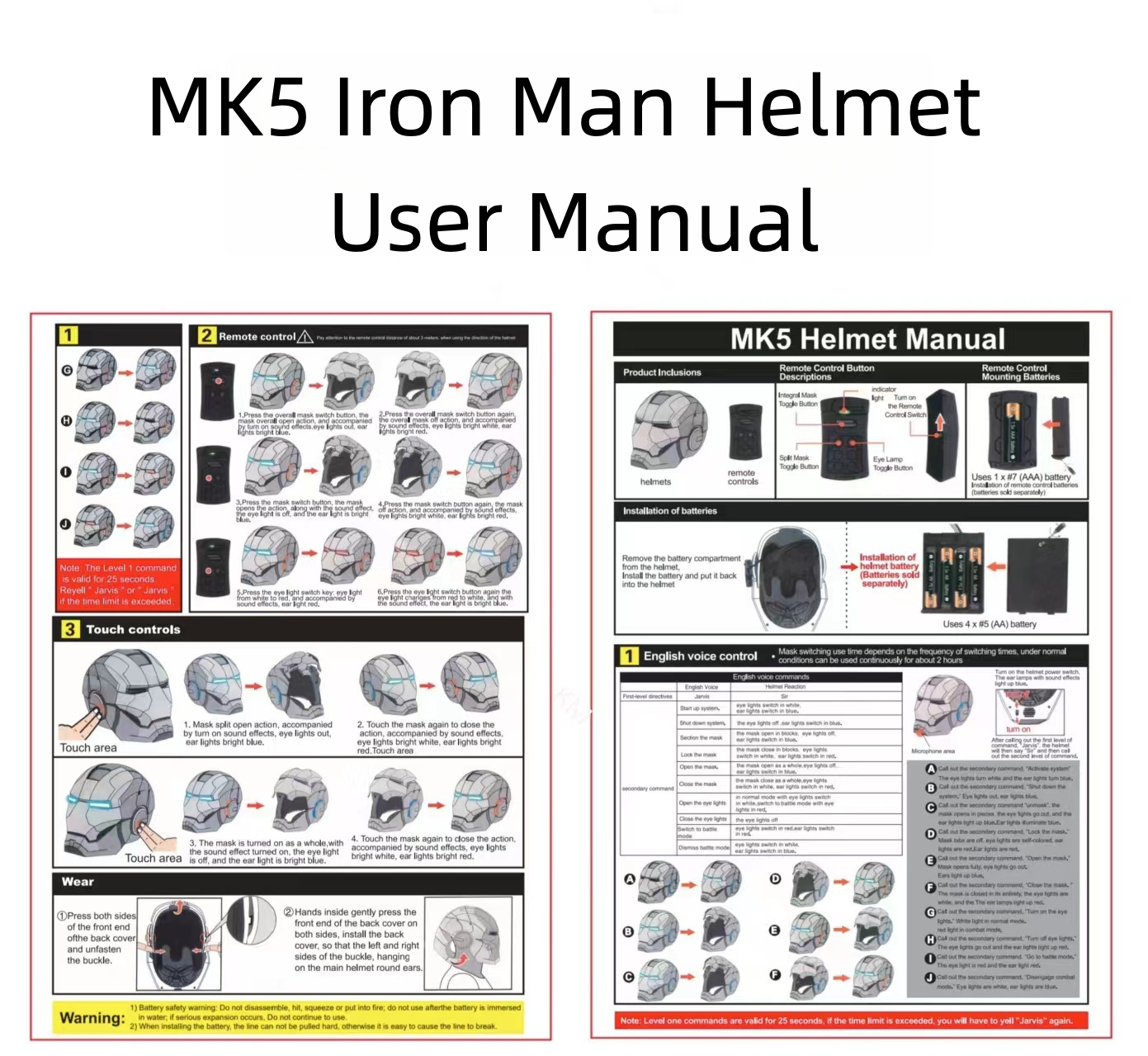 Mechahead Iron Man MK5 Helmet | English Version | Voice Control | 1:1 Wearable Collectible Mask