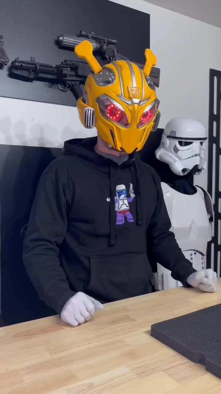 Bumblebee Transformation Helmet | Voice, Touch & Remote Control | 1:1 Wearable Collectible