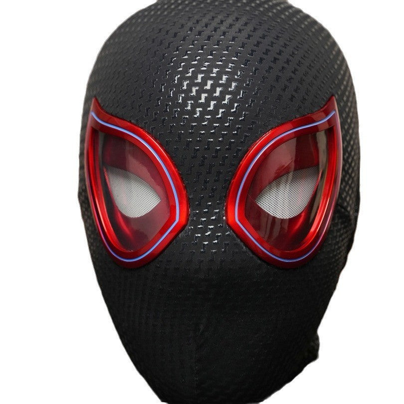 Miles Morales & Gwen Stacy Spider-Verse Mask – Movable Eye Blinking | LED Variants | Remote Control