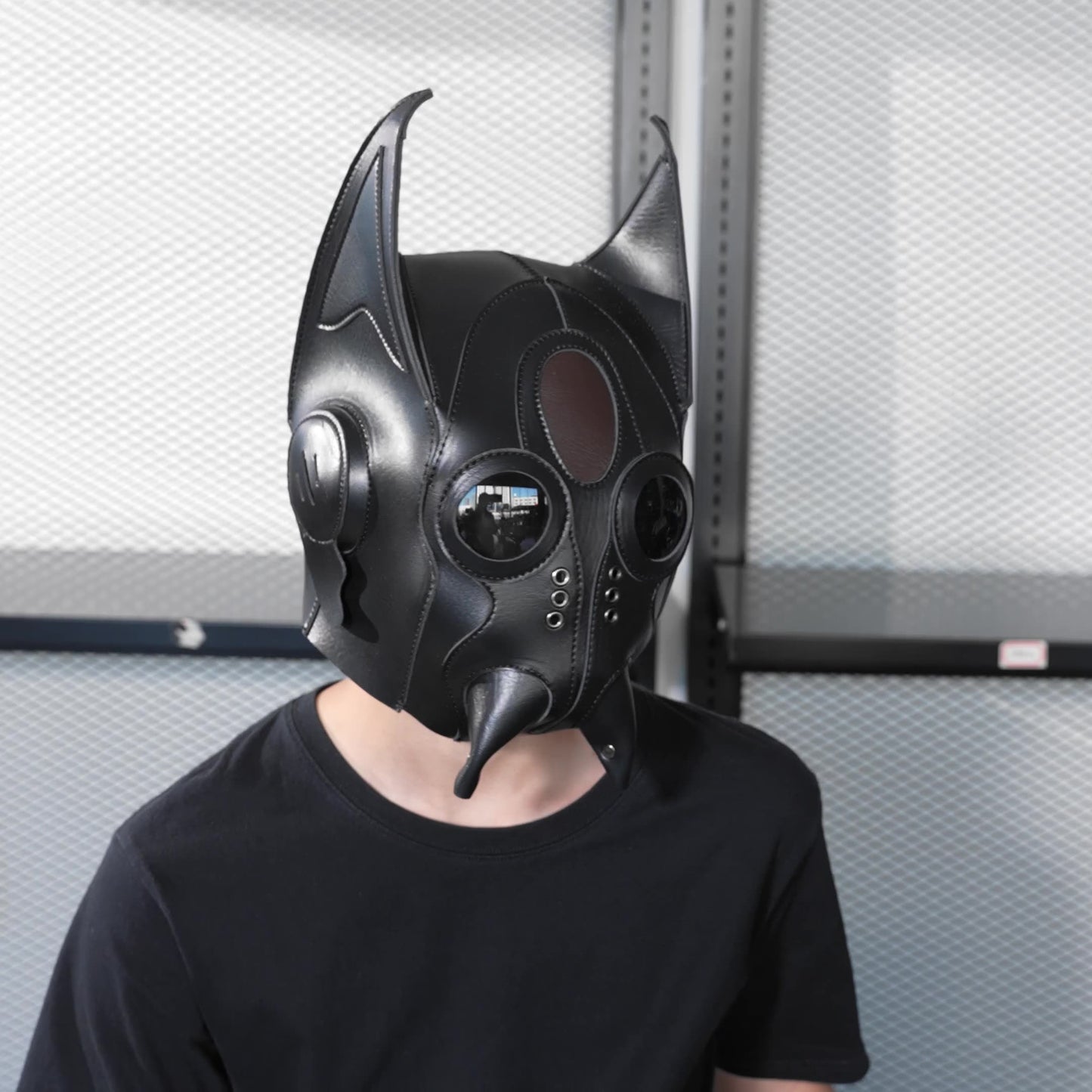 Steampunk Leather Plague Mask | Retro Cyberpunk Gas Mask Helmet for Cosplay & Halloween Party