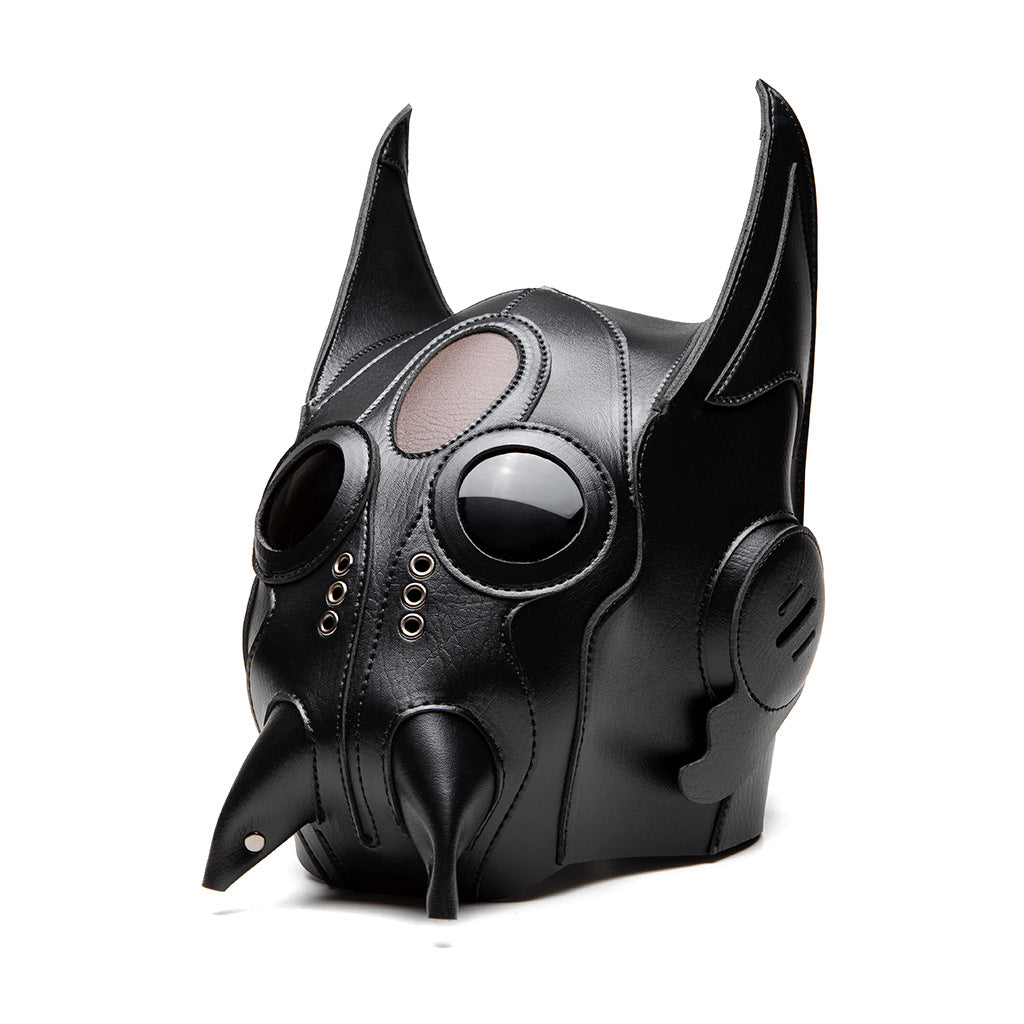 Steampunk Leather Plague Mask | Retro Cyberpunk Gas Mask Helmet for Cosplay & Halloween Party