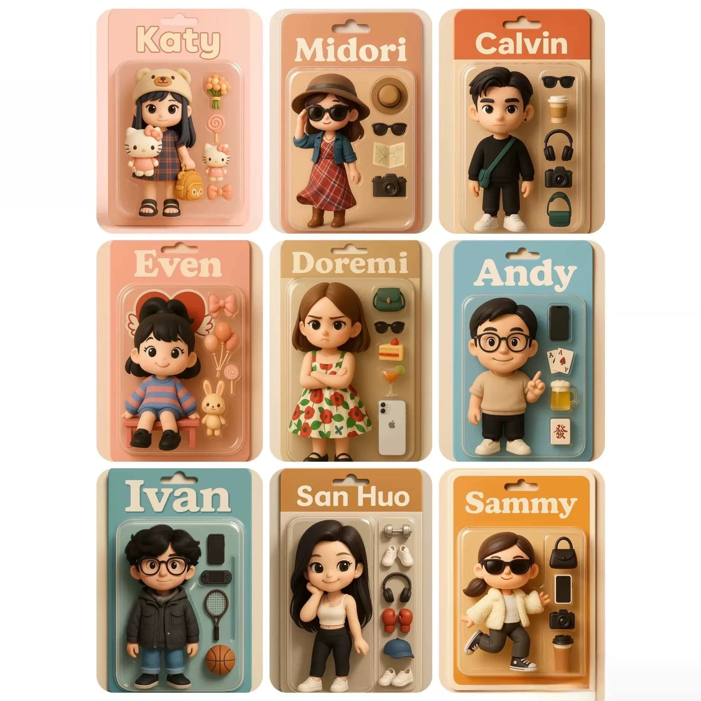 AI Custom 3D Printed Figurine | Personalized Full-Color Resin Character Model (10–12cm)