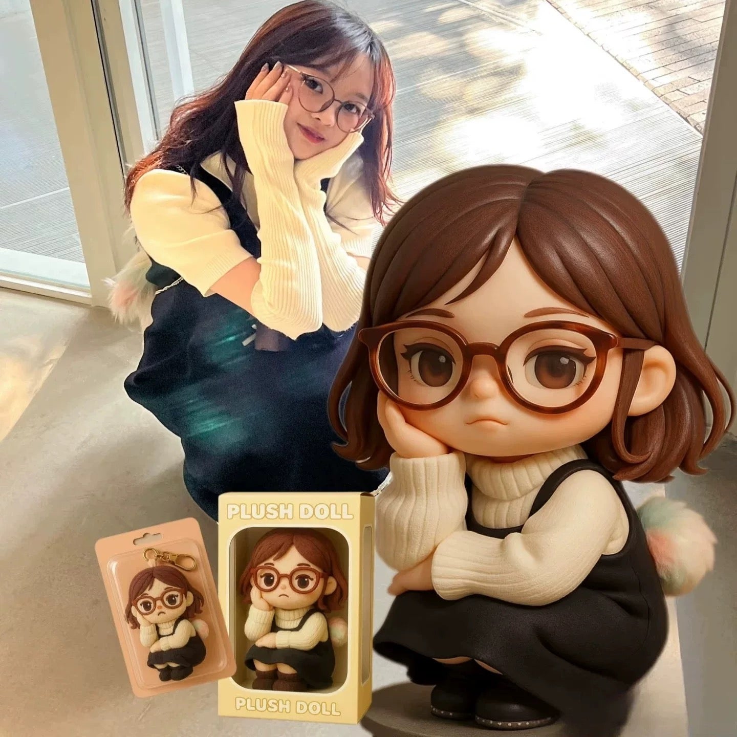 AI Custom 3D Printed Figurine | Personalized Full-Color Resin Character Model (10–12cm)